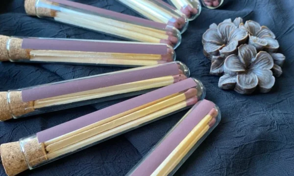 Şeffaf Cam Tüpte 5’li Uzun Kibrit (1 ADET)