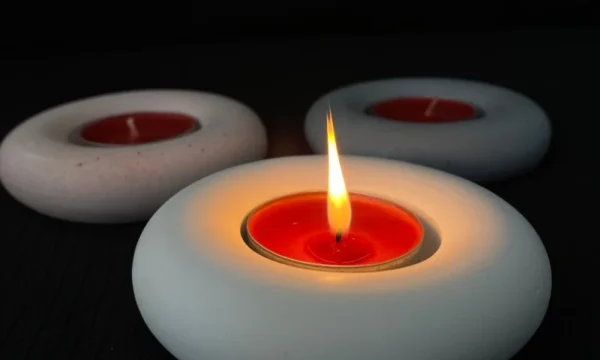 Dekoratif Taş Görünümlü Mumluk