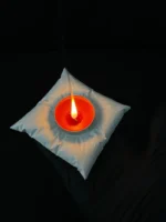 El Yapımı,Taştan Yastık Görünümlü Mumluk - Görsel 3